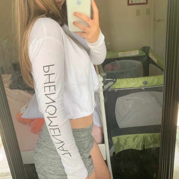 Long sleeve cropped white shirt - Picture 3 of 3